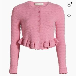 Love shack fancy pink knit sweater M